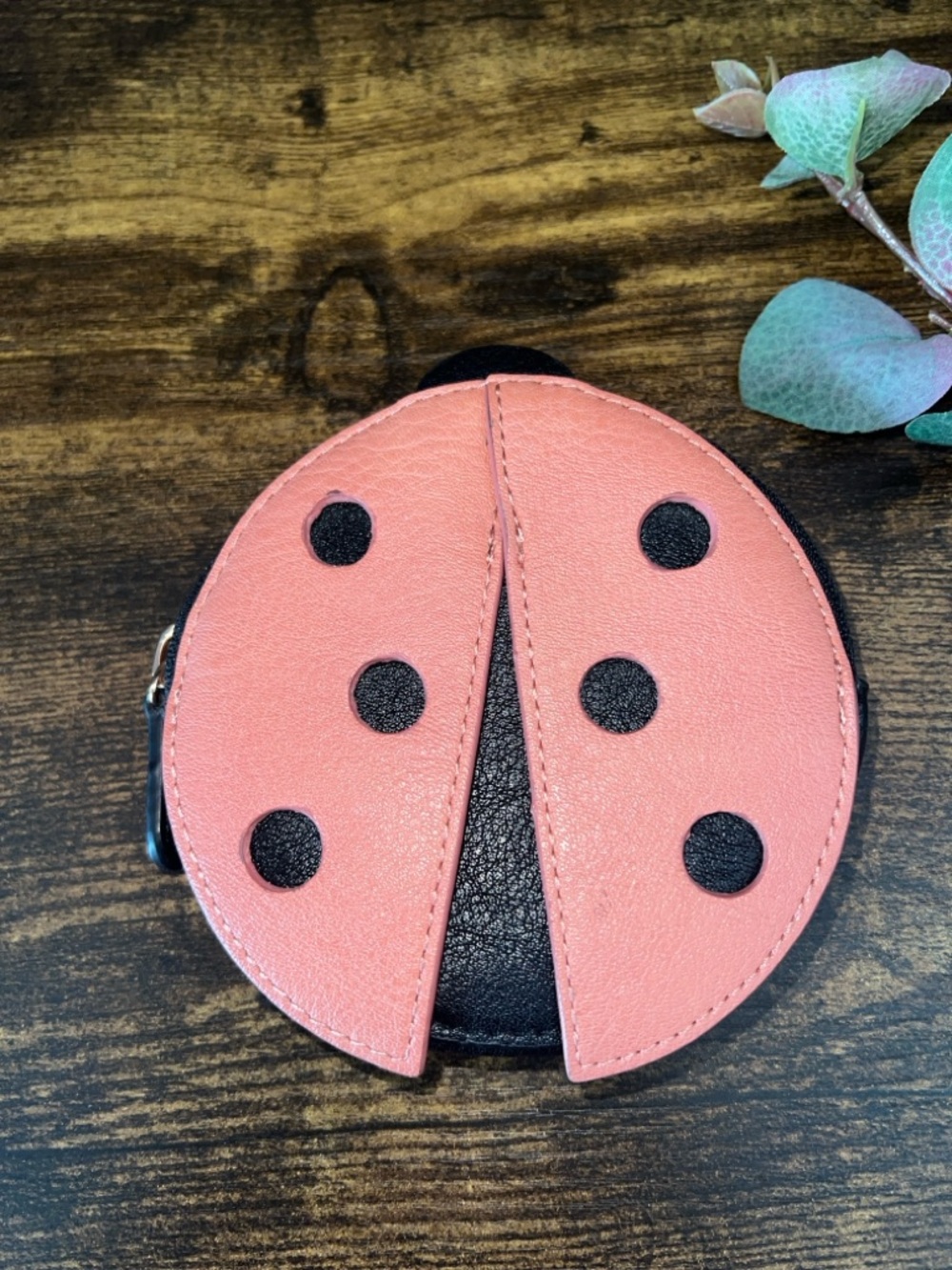 LC Lauren Conrad Red and Black Ladybug Coin Purse 🐞